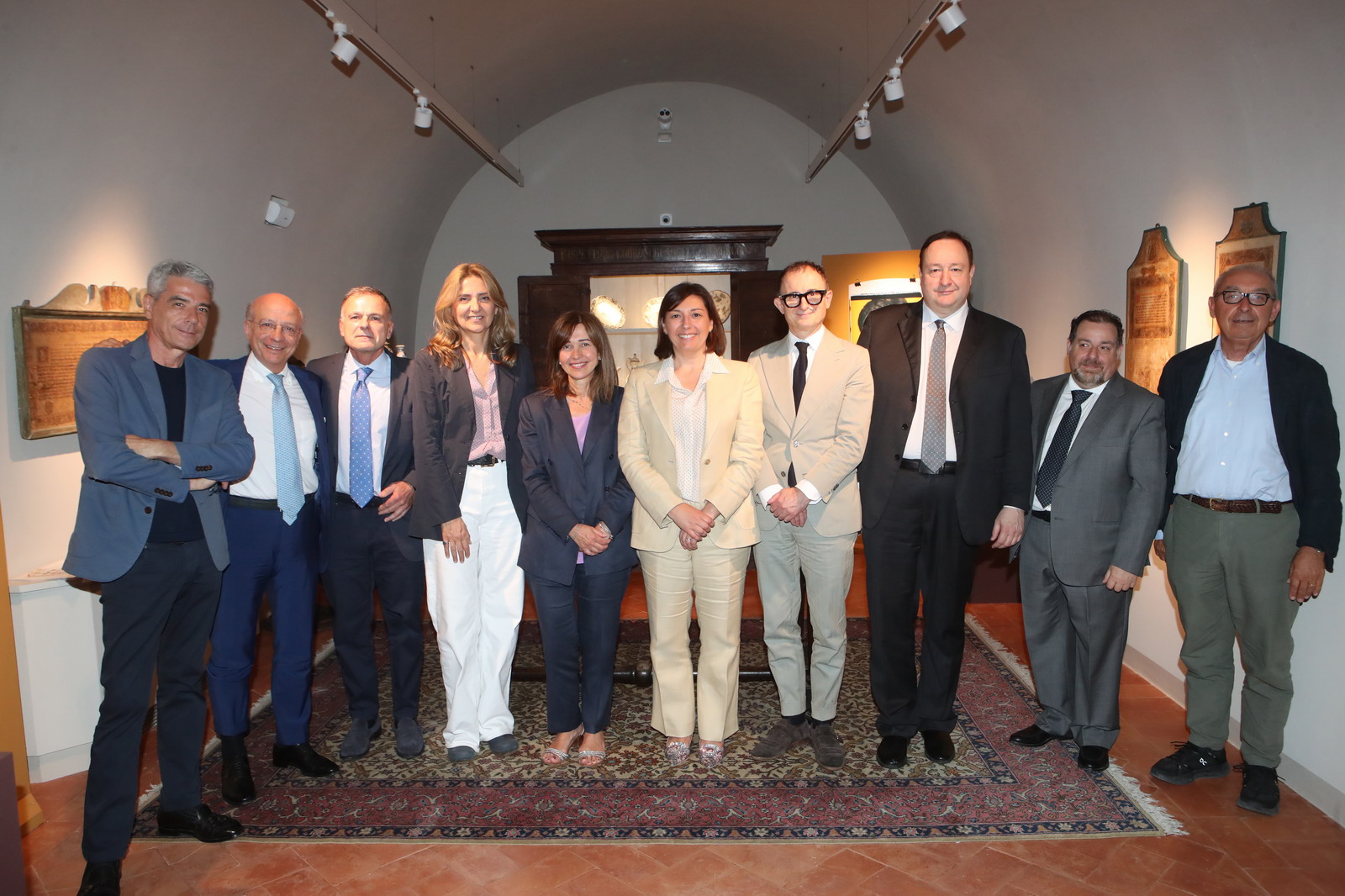 da sx Marco Marofalo, Eugenio Brunocilla, Renato Seracchioli, Chiara Gibertoni, Agostina Aimola, Silvia Poli, Michele Masetti, Igor Bacchilega, Stefano Tamburro e Rodolfo Ortolani